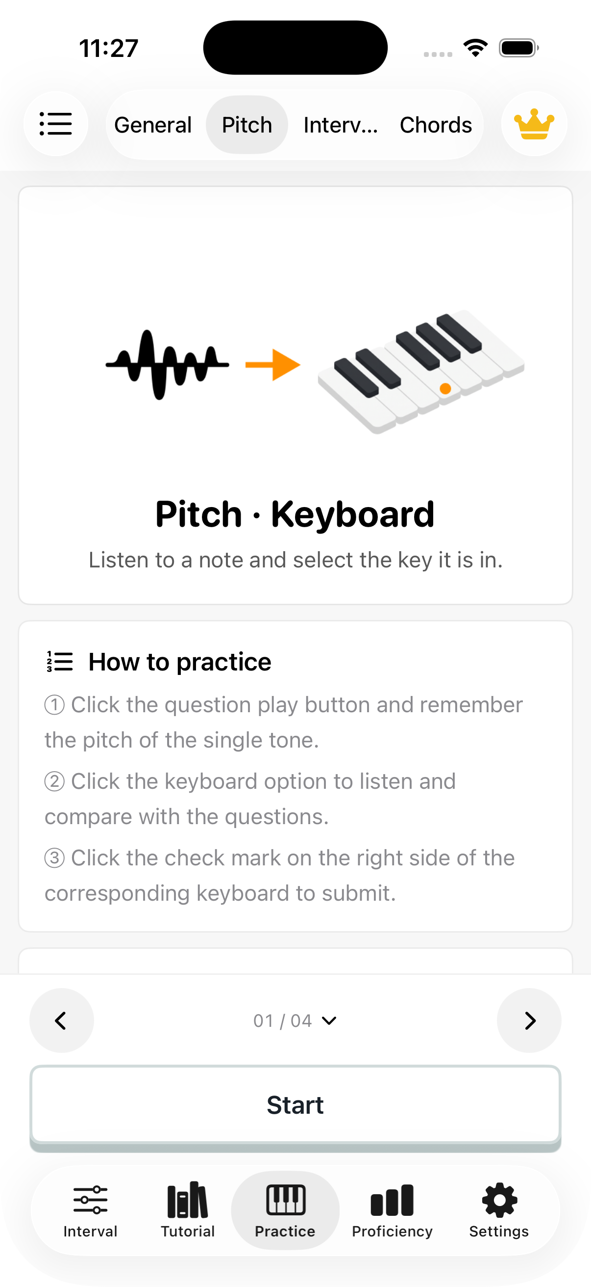 Pitch to keyboard: introduction